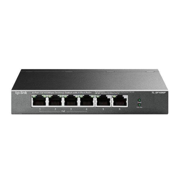 Image of TP-Link TL-SF1006P switch di rete Non gestito Fast Ethernet (10/100) Supporto Power over Ethernet (PoE) Nero 074