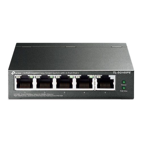 Image of TP-Link TL-SG105PE switch di rete Gestito L2 Gigabit Ethernet (10/100/1000) Supporto Power over Ethernet (PoE) Nero 074