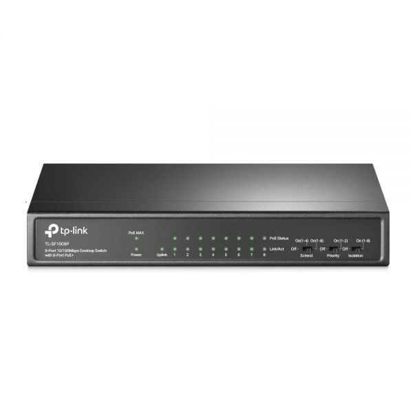 Image of TP-Link TL-SF1009P switch di rete Non gestito Fast Ethernet (10/100) Supporto Power over Ethernet (PoE) Nero 074