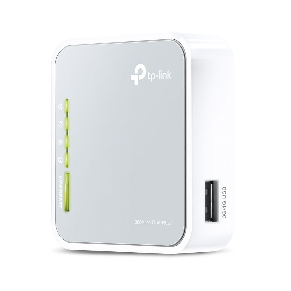 Image of TP-Link TL-MR3020 router wireless Fast Ethernet Banda singola (2.4 GHz) 4G Argento, Bianco 074