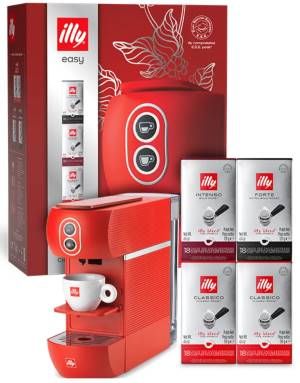 Image of Illy Macchina da Caffe a Cialde 44mm Easy Rossa + 72 Cialde 074