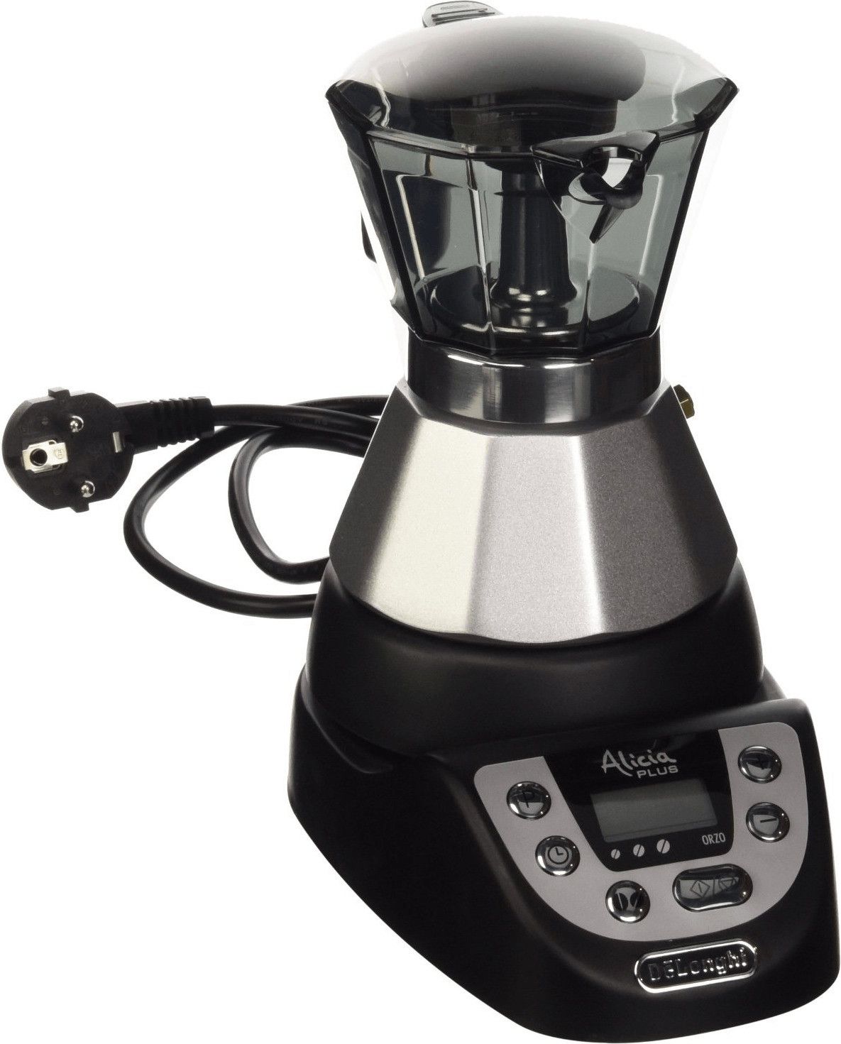 Image of DE LONGHI EMKP21B Alicia Plus Macchina da Caffè Potenza 450 Watt Capacità 1/2 Tazze Colore Inox / Nero 074