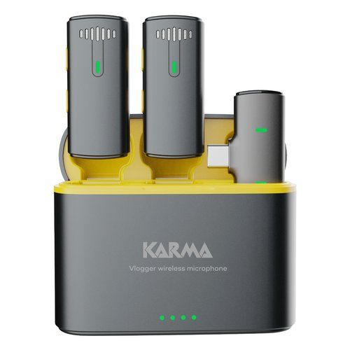 Image of Kit microfoni Karma 32171 VLOGGER Plus nero e Giallo 074