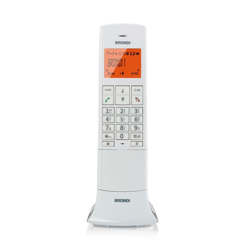 Image of Brondi Lemure Telefono DECT Bianco Identificatore di chiamata 074