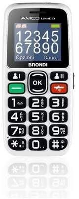 Image of Brondi Amico Unico 4,57 cm (1.8) Nero, Bianco Telefono di livello base 074