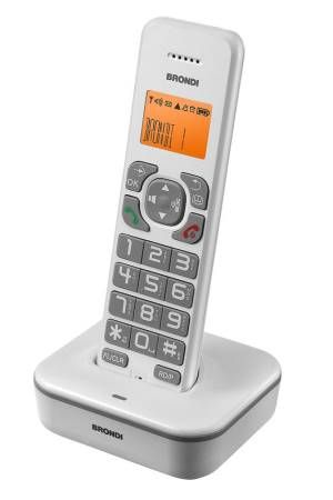 Image of Telefono Cordless Brondi Bravo Star Bianco/Grigio 074