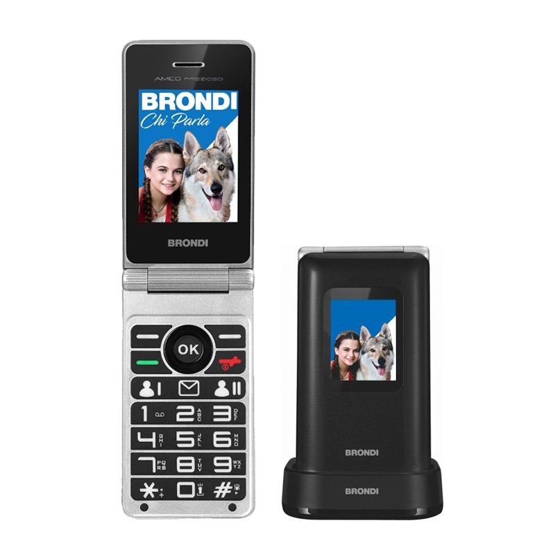 Image of BRONDI AMICO PREZIOSO - TELEFONO CELLULARE SENIOR - BLACK 074