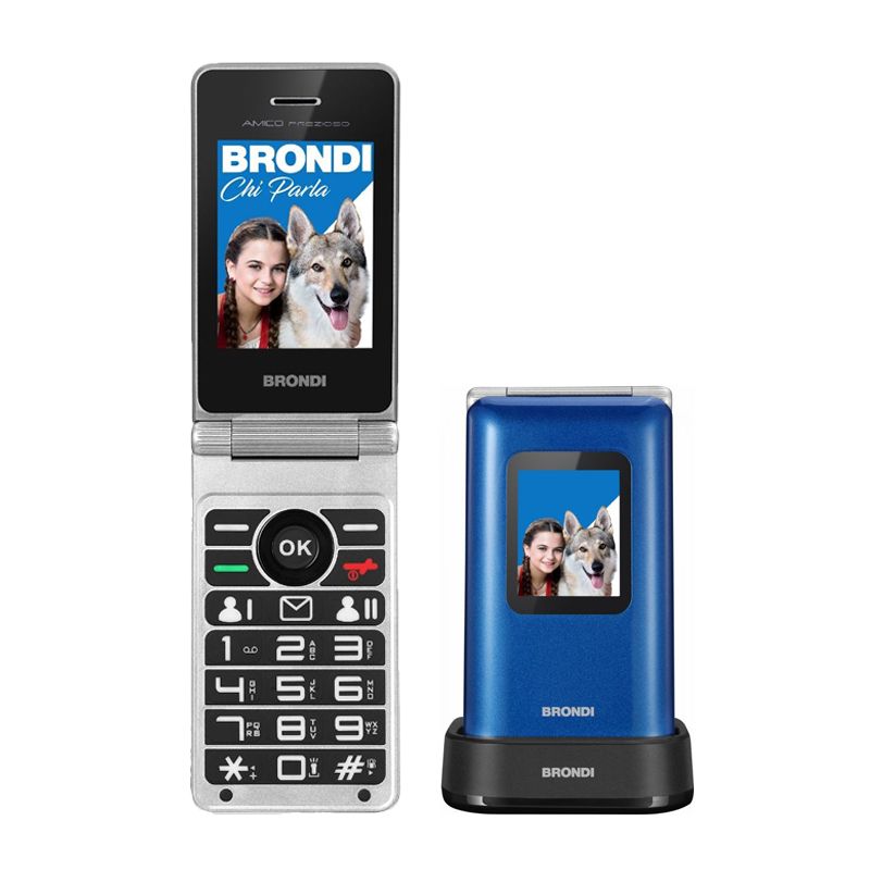 Image of BRONDI AMICO PREZIOSO - TELEFONO CELLULARE SENIOR - blu METAL 074