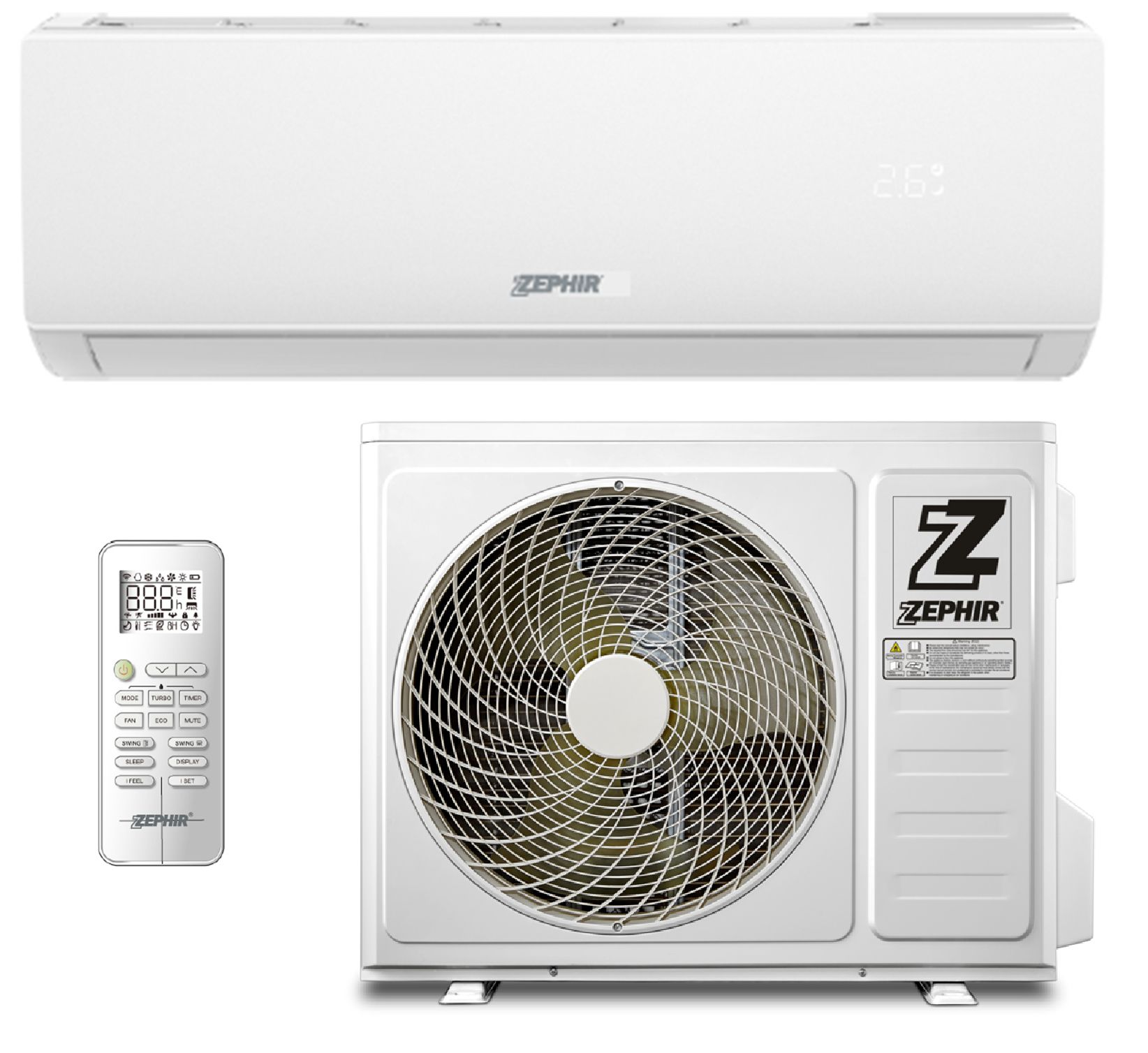 ZEPHIR CONDIZIONATORE 12000BTU A++/A+ WIFI GOOGLE/ALEXA ZER12000