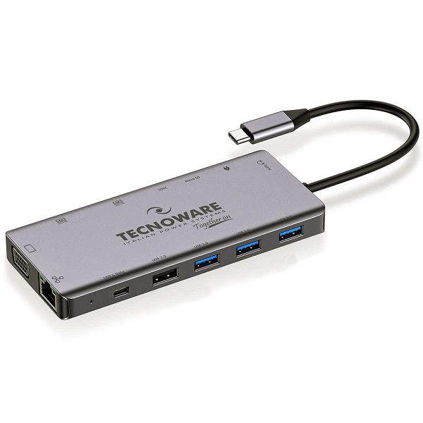 Image of TECNOWARE HUB USB TYPE-C HUB 13 IN 1 ADAPTER 074