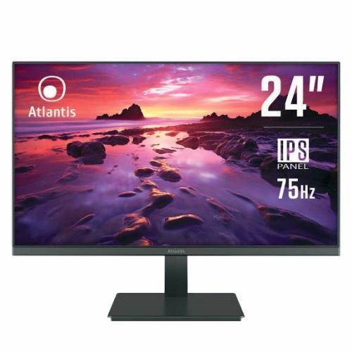 Image of MONITOR ATLANTIS LED 23,8 Wide A05-HE24I-VH IPS 1920x1080 5ms 235±10cd/m² 1.000:1 VESA VGA HDMI nero 074