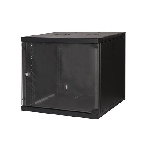 Image of LINK ARMADIO RACK DA MURO 19 9U 490X540X600 COLORE NERO 074