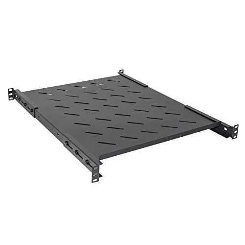 Image of RIPIANO LINK PER ARMADIO RACK 19 ALLUNGABILE 550mm CON 4 AGGANCI NERO per armadi profondi 800mm 074