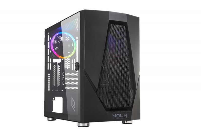 Image of CASE MINI-TOWER NO PSU FOBIA L5 BLK 1USB3 2USB2 VETRO TEMPERATO RGB FAN 074