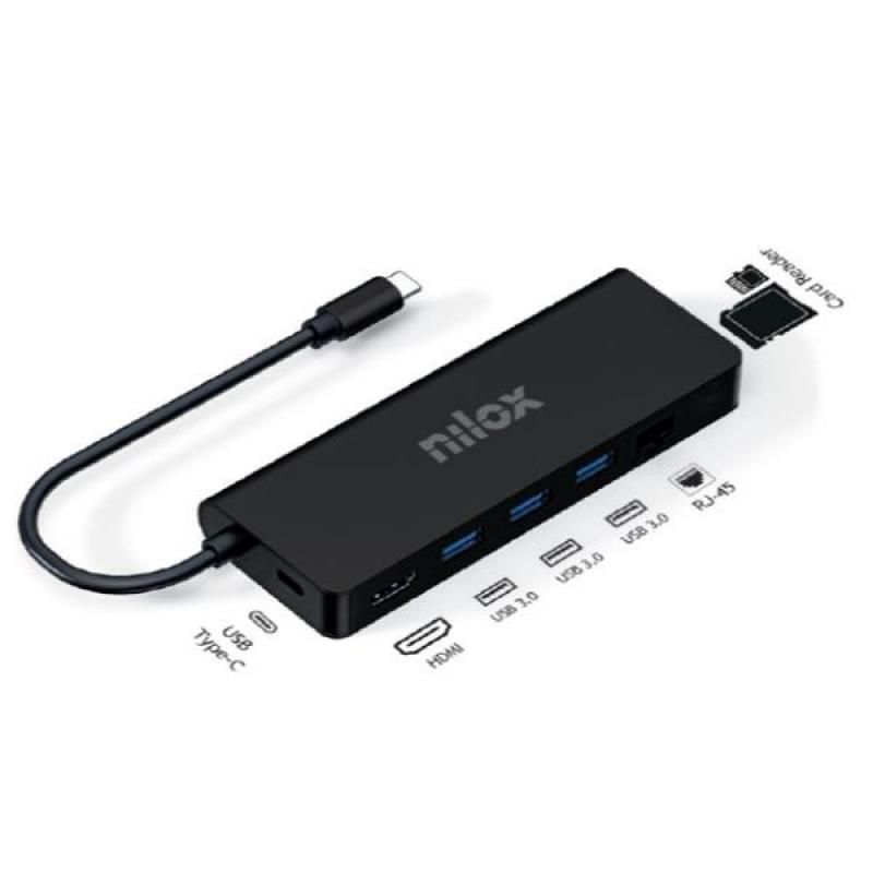 Image of NILOX DOCK USB-C 8 IN 1 HDMI 4K NXDSUSBC04 074