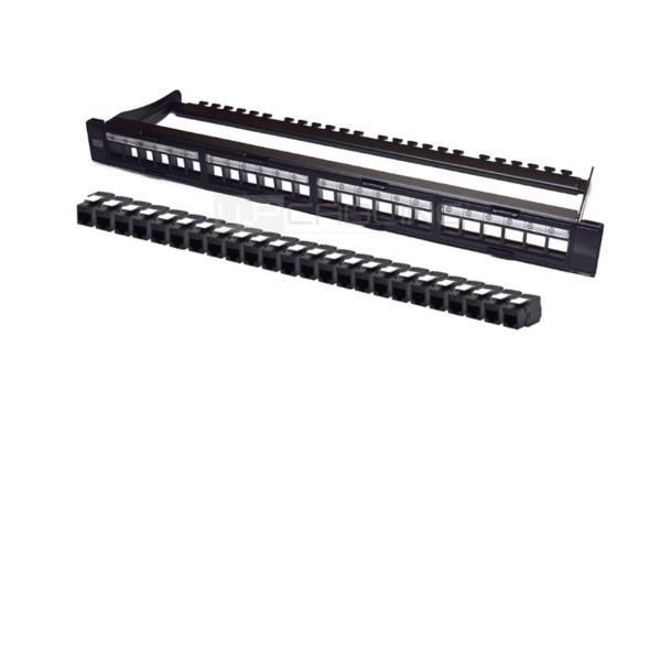 Image of PANN.1U CON 24 RJ45U CAT.6A NERO 074