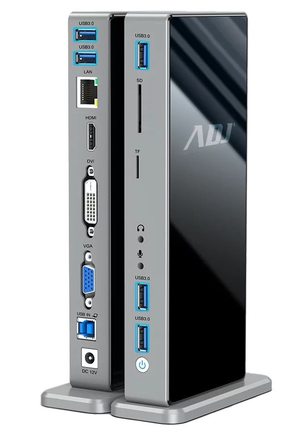 Image of DOCKING STATION 15IN1 USB3.0 YORK HDMI+DVI+VGA+LAN+5*USB+SD/TF+3.5MM 074