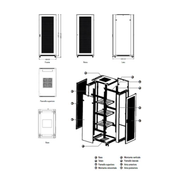 Image of RACK IP20 RSB 32U 800X1000 NERO SMO 074