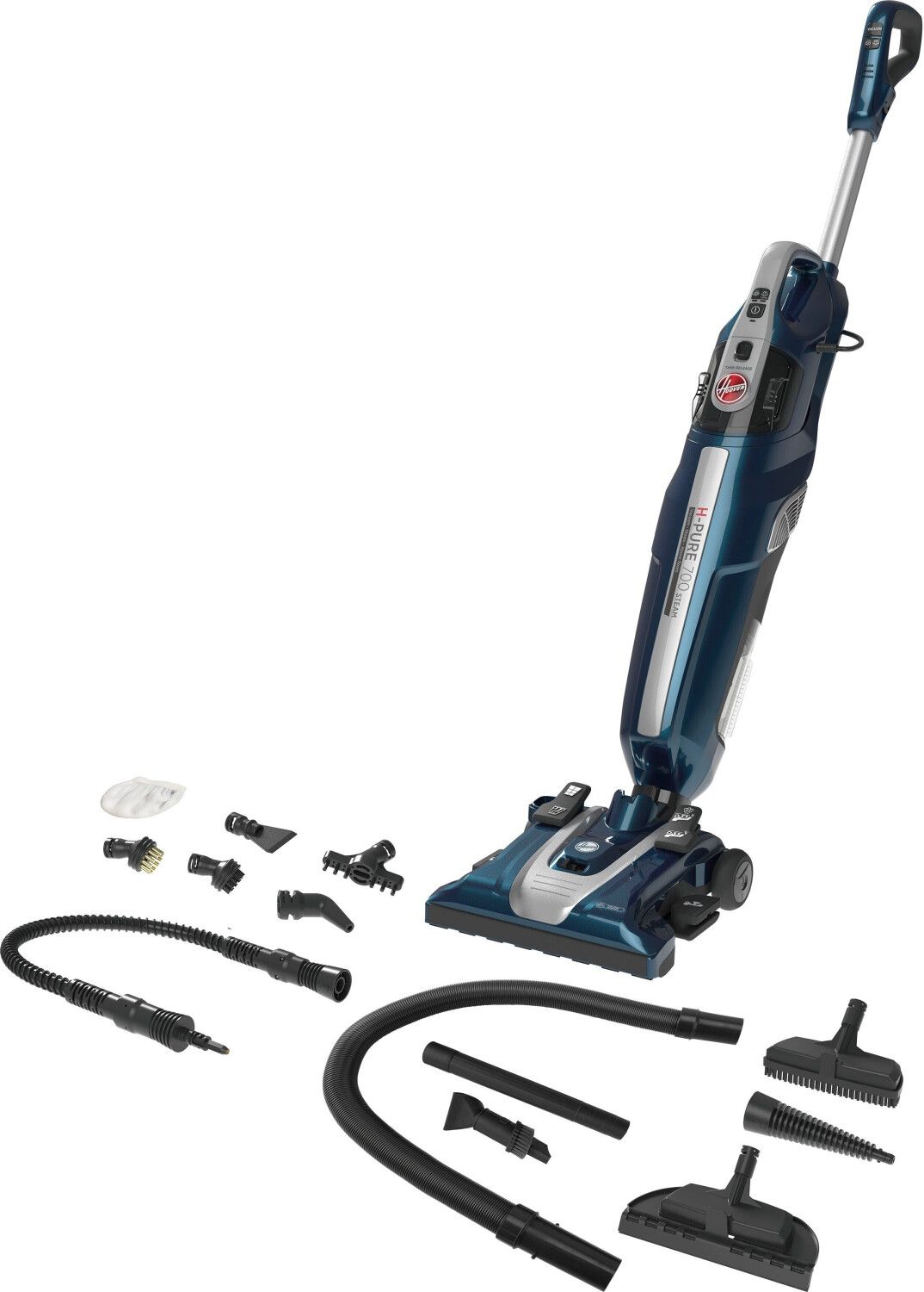 Hoover H-PURE 700 STEAM HPS700 Aspirapolvere 2 in 1 Senza Sacchetto Colore  Blu