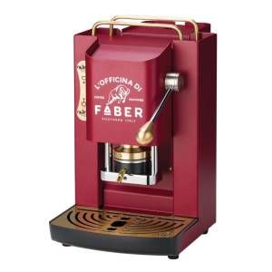 Image of Faber Pro Deluxe Macchina da Caffialde 44mm Cherry rosso Ottone 074