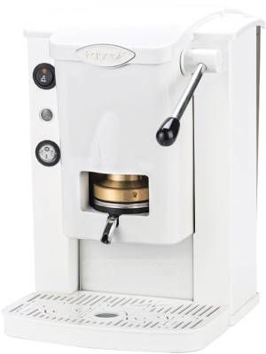 Image of FABER PICCOLA SLOT BASIC - MACCHINA PER CAFFE CON PRESSACIALDA IN OTTONE - TELAIO IN METALLO BIANCO E FRONTALE IN POLICARBONATO BIANCO 074