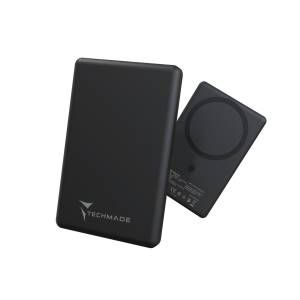 Image of Techmade Powerbank 5000mAh Slim 7.9MM Wireless Magnetico nero 074