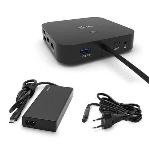 Image of i-tec USB-C Dual Display Docking Station with Power Delivery 65W + Universal Charger 77 W 074