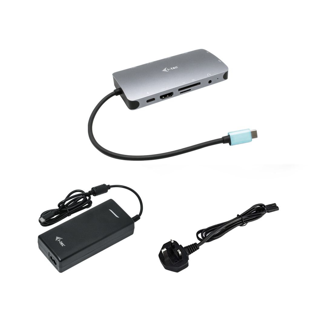 Image of i-tec USB-C Metal Nano Dock HDMI/VGA with LAN + Charger 112W 074