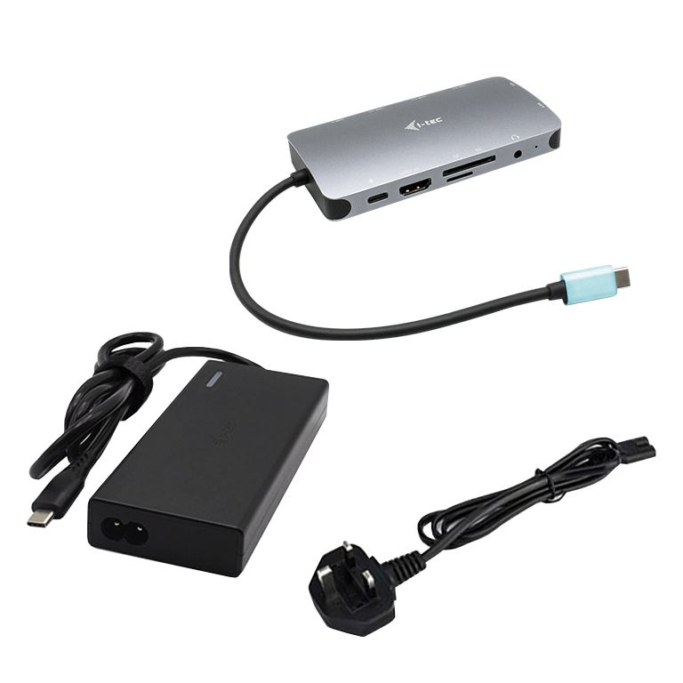 Image of i-tec Metal USB-C Nano Dock HDMI/VGA with LAN + Universal Charger 77 W 074