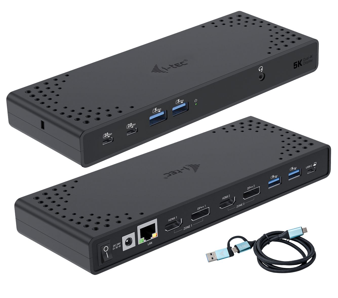 Image of i-tec USB 3.0 / USB-C / Thunderbolt 3 Dual Display Docking Station Gen2 + Power Delivery 100W 074