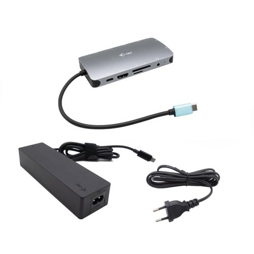 Image of i-tec Metal USB-C Nano Dock HDMI/VGA with LAN + Charger 100W 074