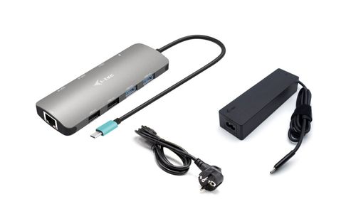 Image of i-tec Metal USB-C Nano 2x Display Docking Station with PD 100 W + Charger 100W 074