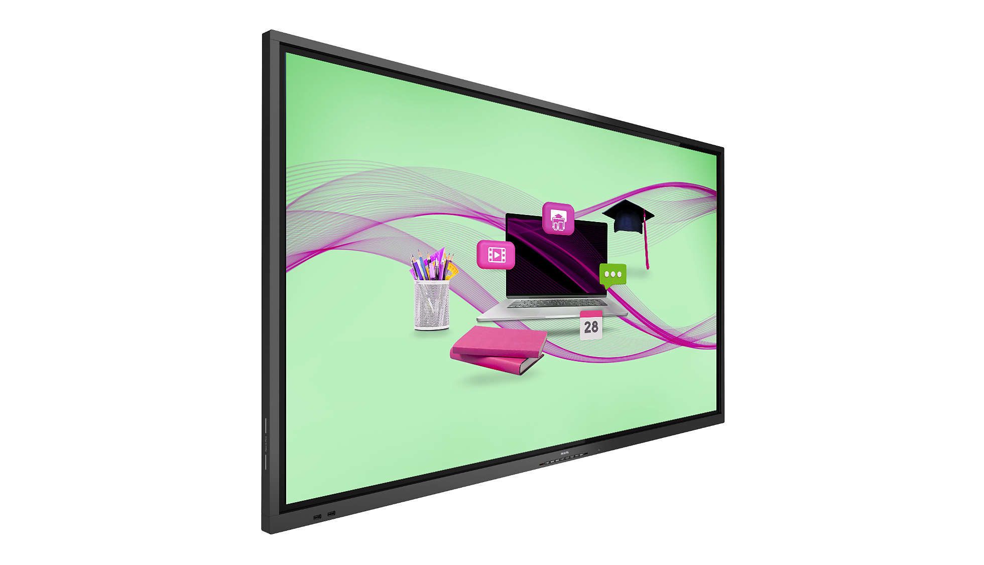 Image of Philips Signage Solutions E-Line Pannello piatto per segnaletica digitale 165,1 cm (65") ADS Wi-Fi 350 cd/m² 4K Ultra HD Nero Touch screen Processore integrato Android 10 074