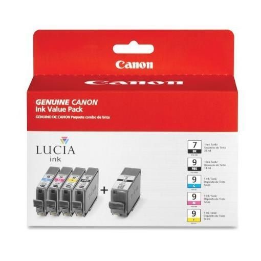 Image of Canon 5 Cartucce Inkjet Multipack PGI-9 PBK/C/M/Y/GY 074