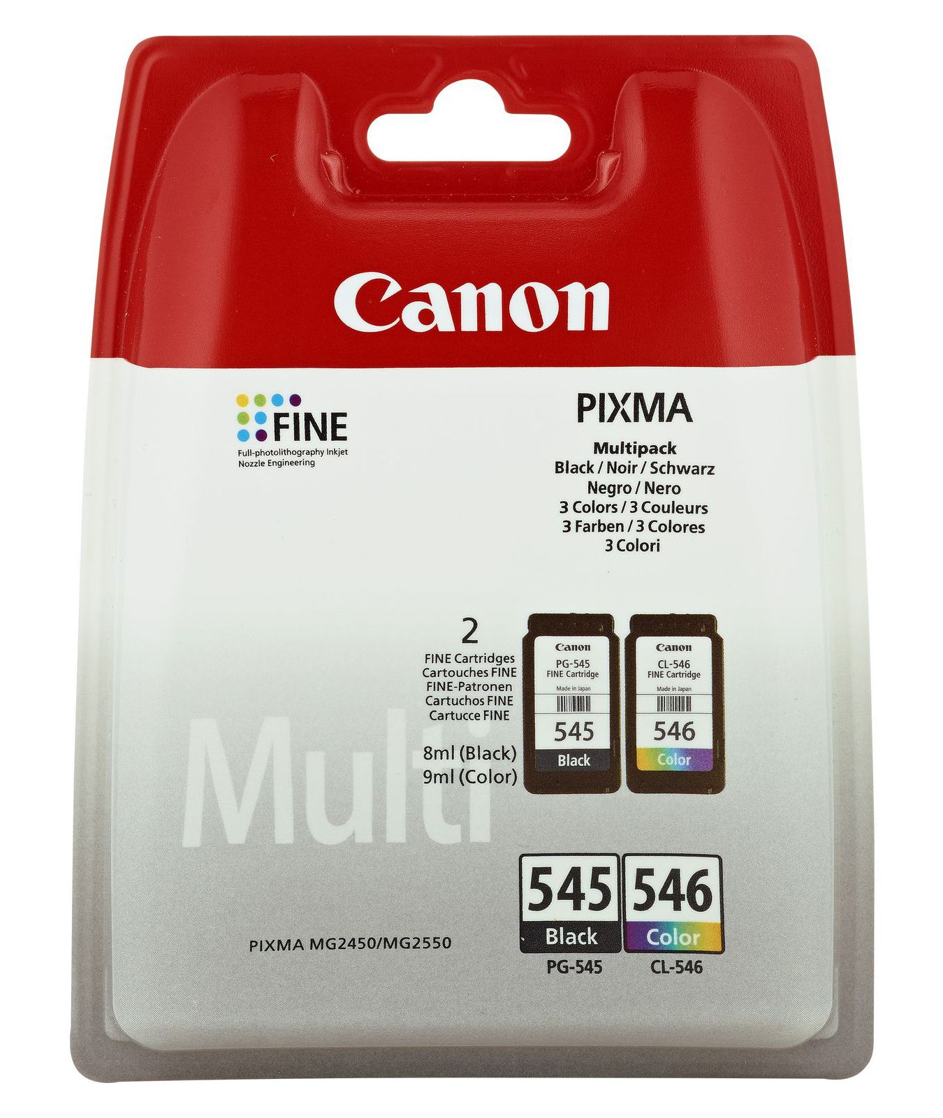 Image of Canon Cartucce Inkjet Multipack PG-545 BK / Cl-546 C/M/Y 074