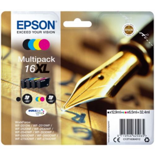 Image of Epson Pen and crossword Multipack Penna e cruciverba 4 colori Inchiostri DURABrite Ultra 16XL 074