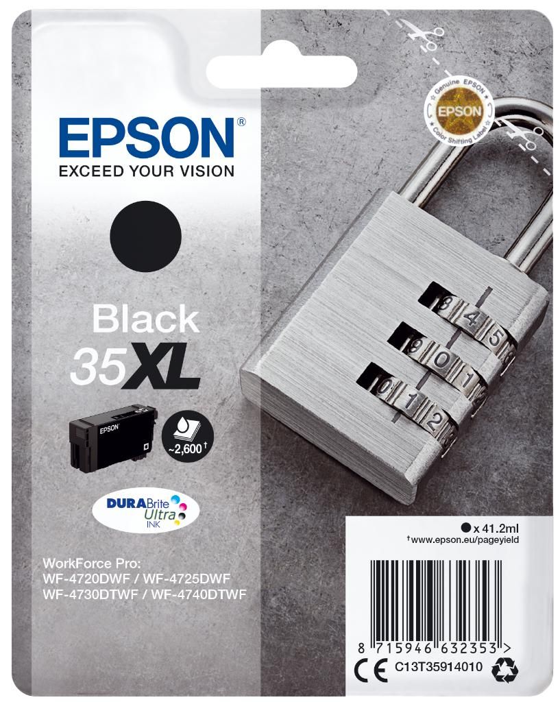 Image of Epson Padlock Singlepack nero 35XL DURABrite Ultra Ink 074