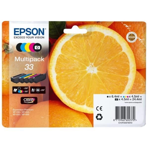 Image of Epson Oranges Multipack 5-colours 33XL Claria Premium Ink 074