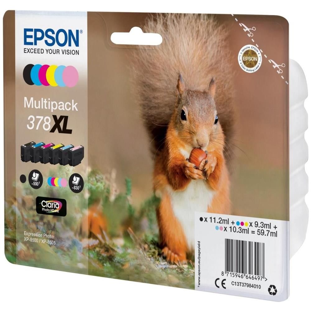 Image of Epson Squirrel Multipack 6-colours 378XL Claria Photo HD Ink 074