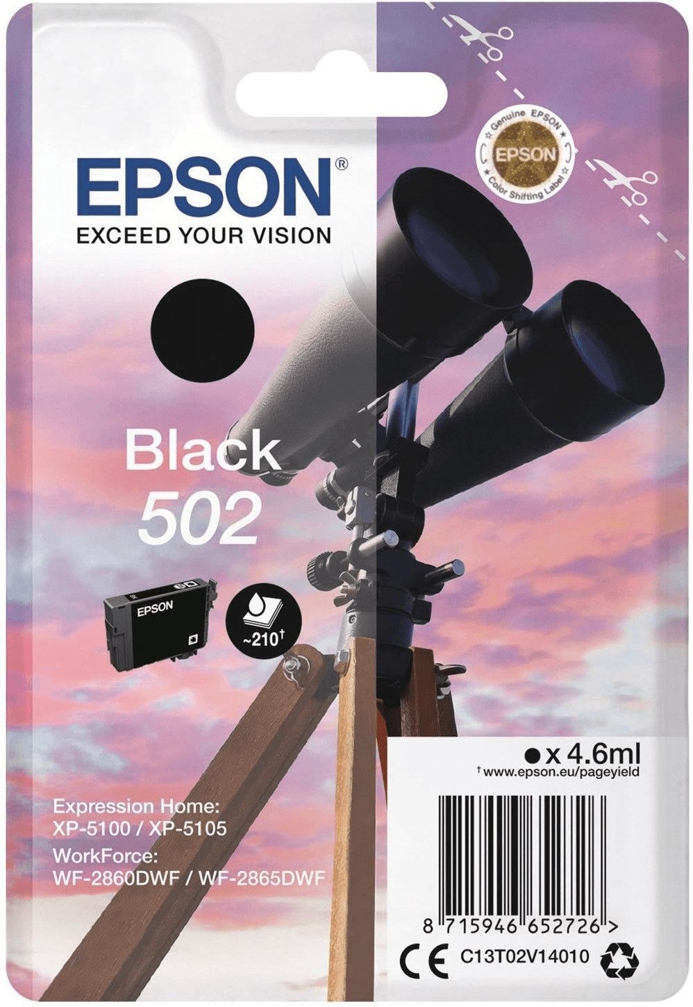 Image of Epson Singlepack nero 502 Ink 074