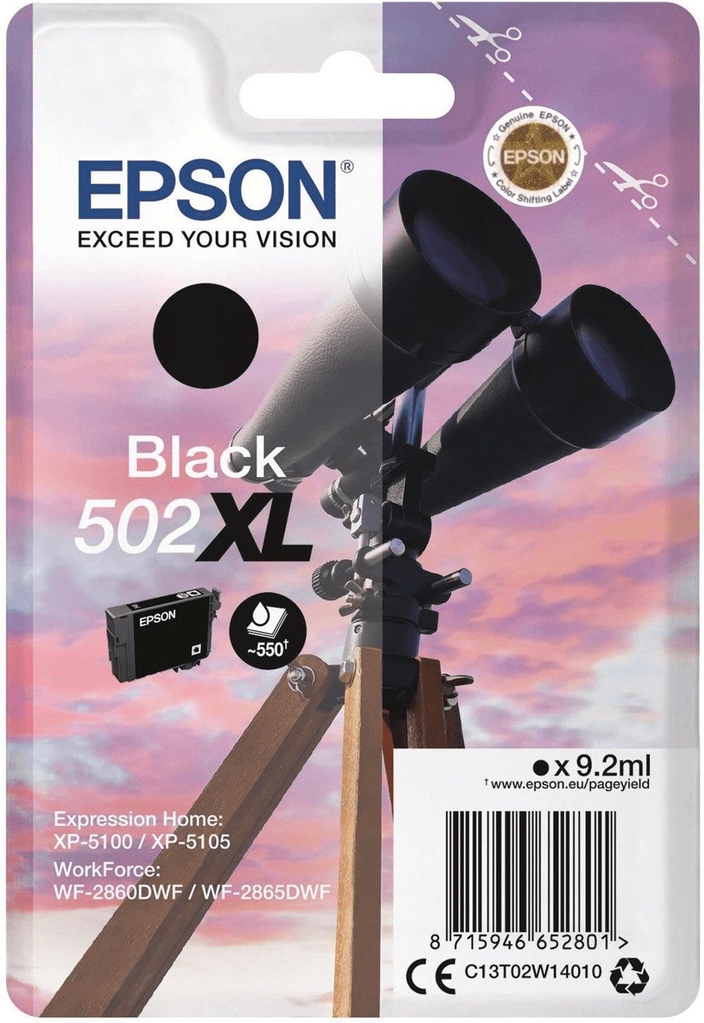 Image of Epson Singlepack nero 502XL Ink 074