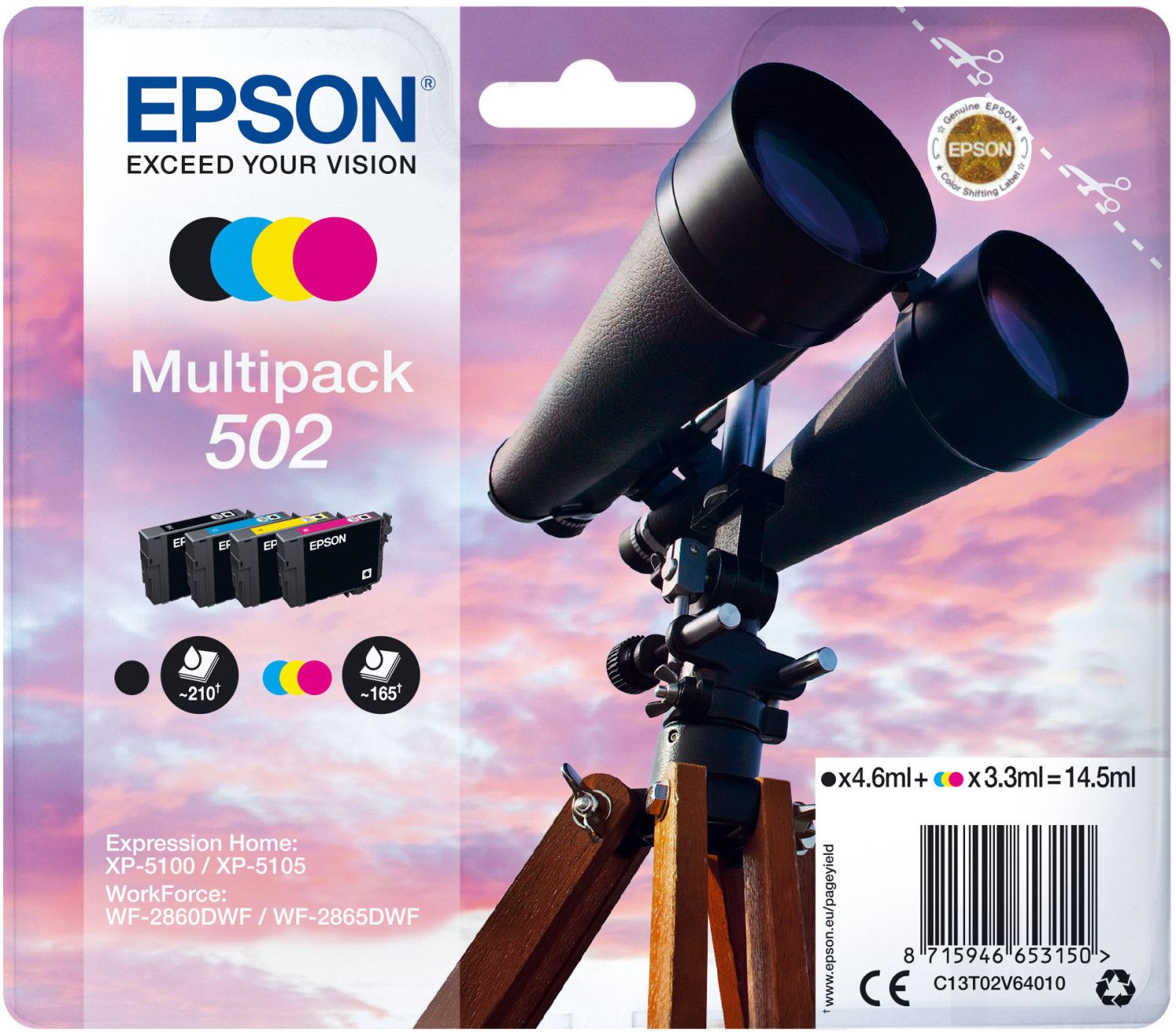 Image of Epson Multipack 4-colours 502 Ink 074