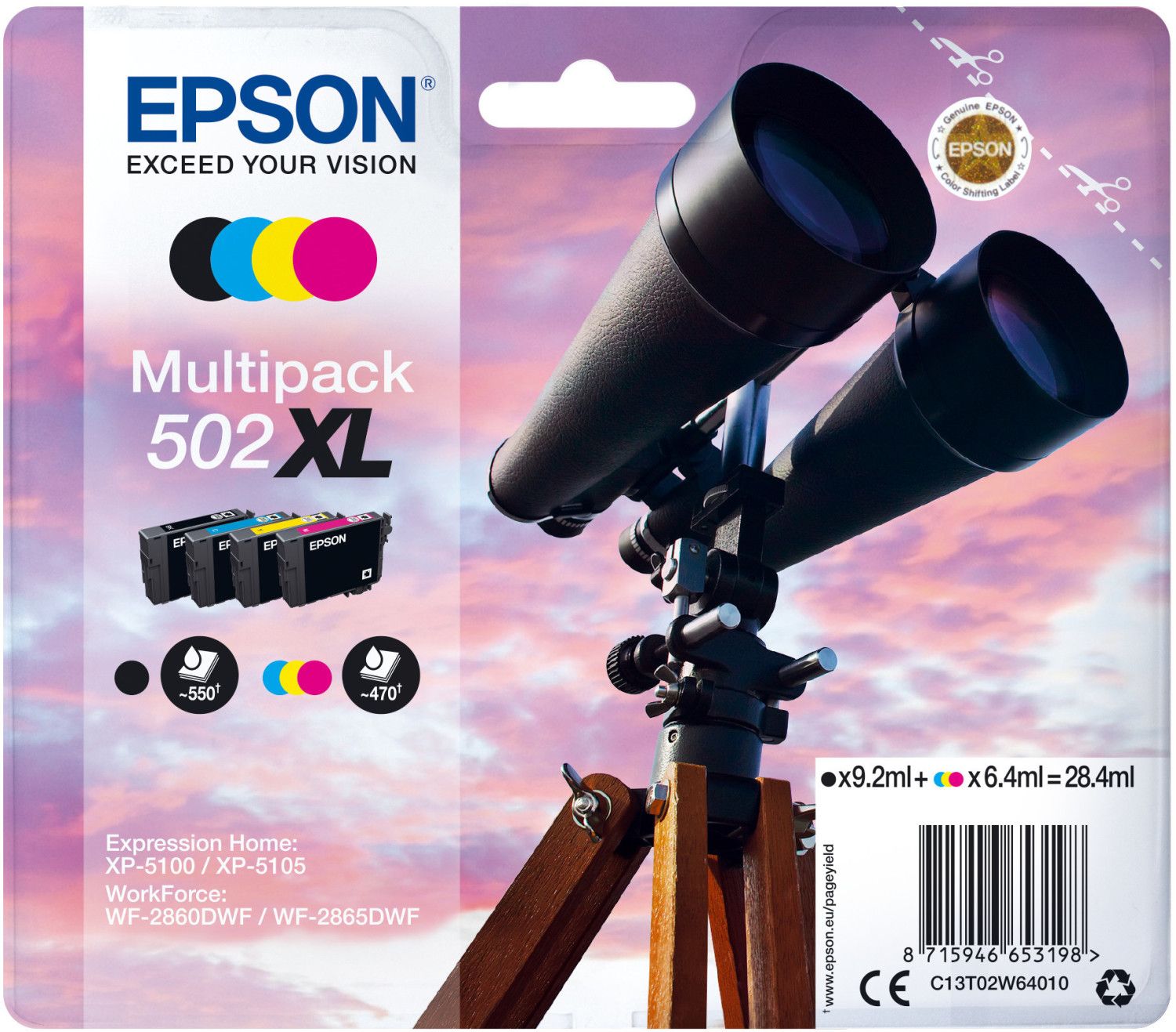 Image of Epson Multipack 4-colours 502XL Ink 074