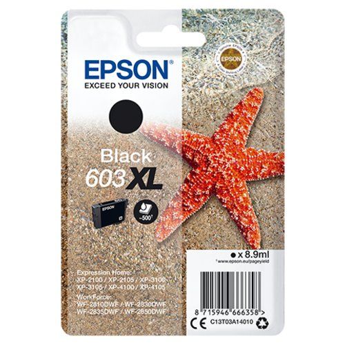 Image of Epson Singlepack nero 603XL Ink 074