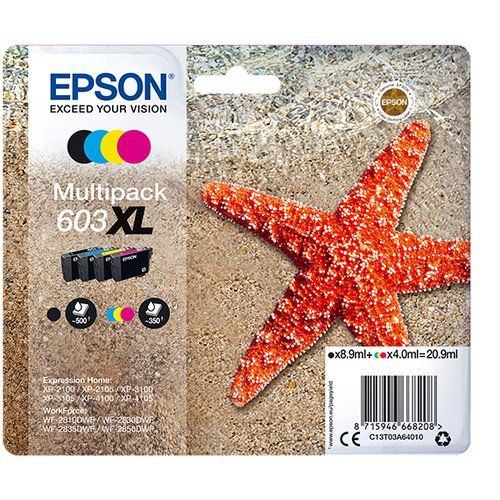 Image of Epson Multipack 4-colours 603XL Ink 074