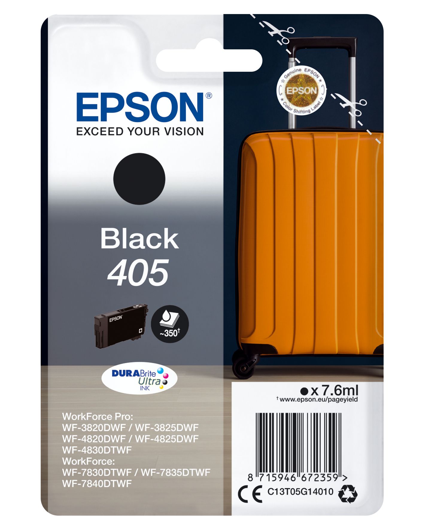 Image of Epson Singlepack nero 405 DURABrite Ultra Ink 074