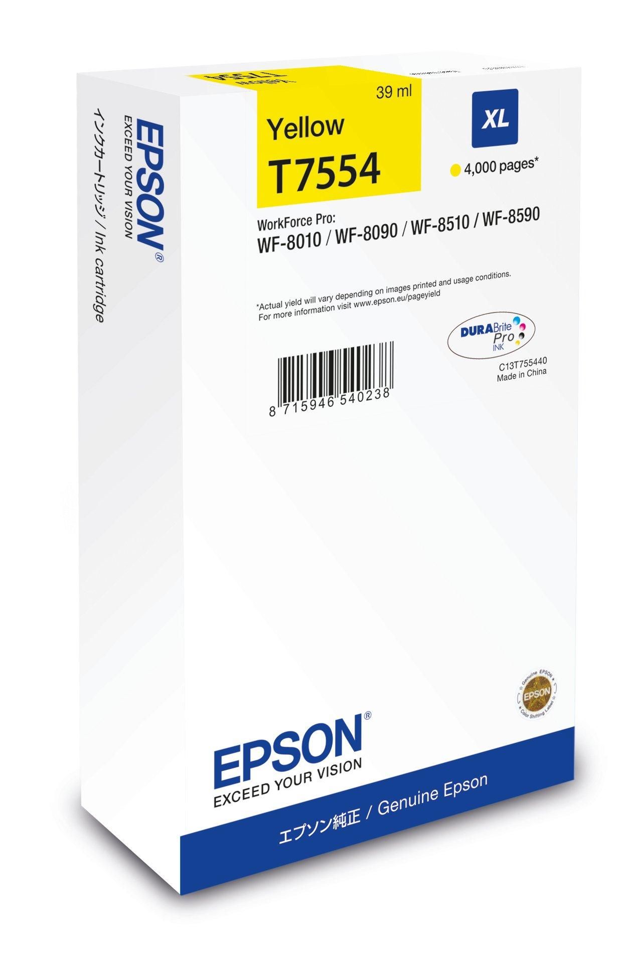 Image of Epson C13T75544N cartuccia Inkjet 1 pz Originale Resa elevata (XL) Giallo 074