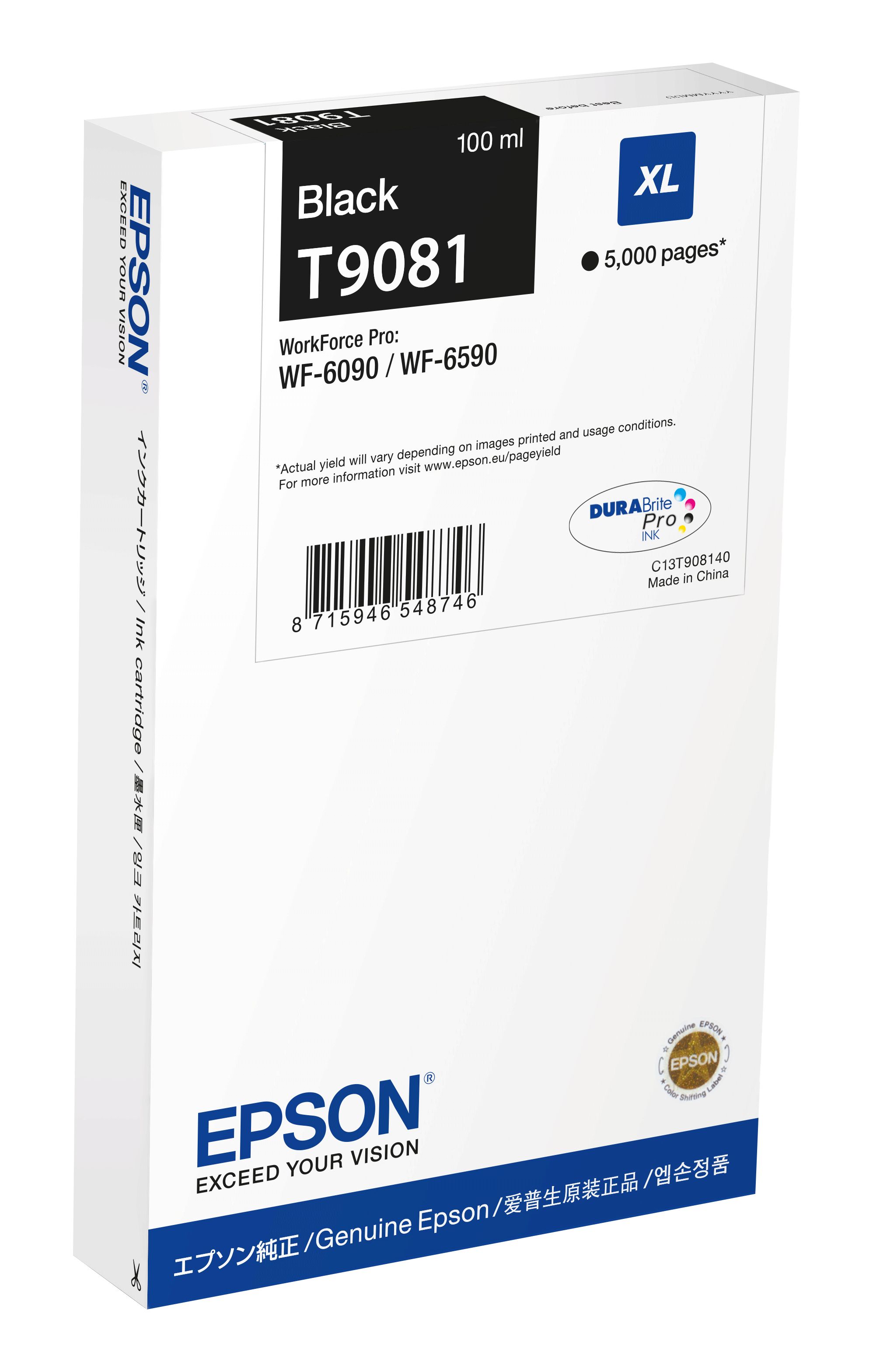 Image of Epson C13T90814N cartuccia Inkjet 1 pz Originale Resa elevata (XL) Nero 074