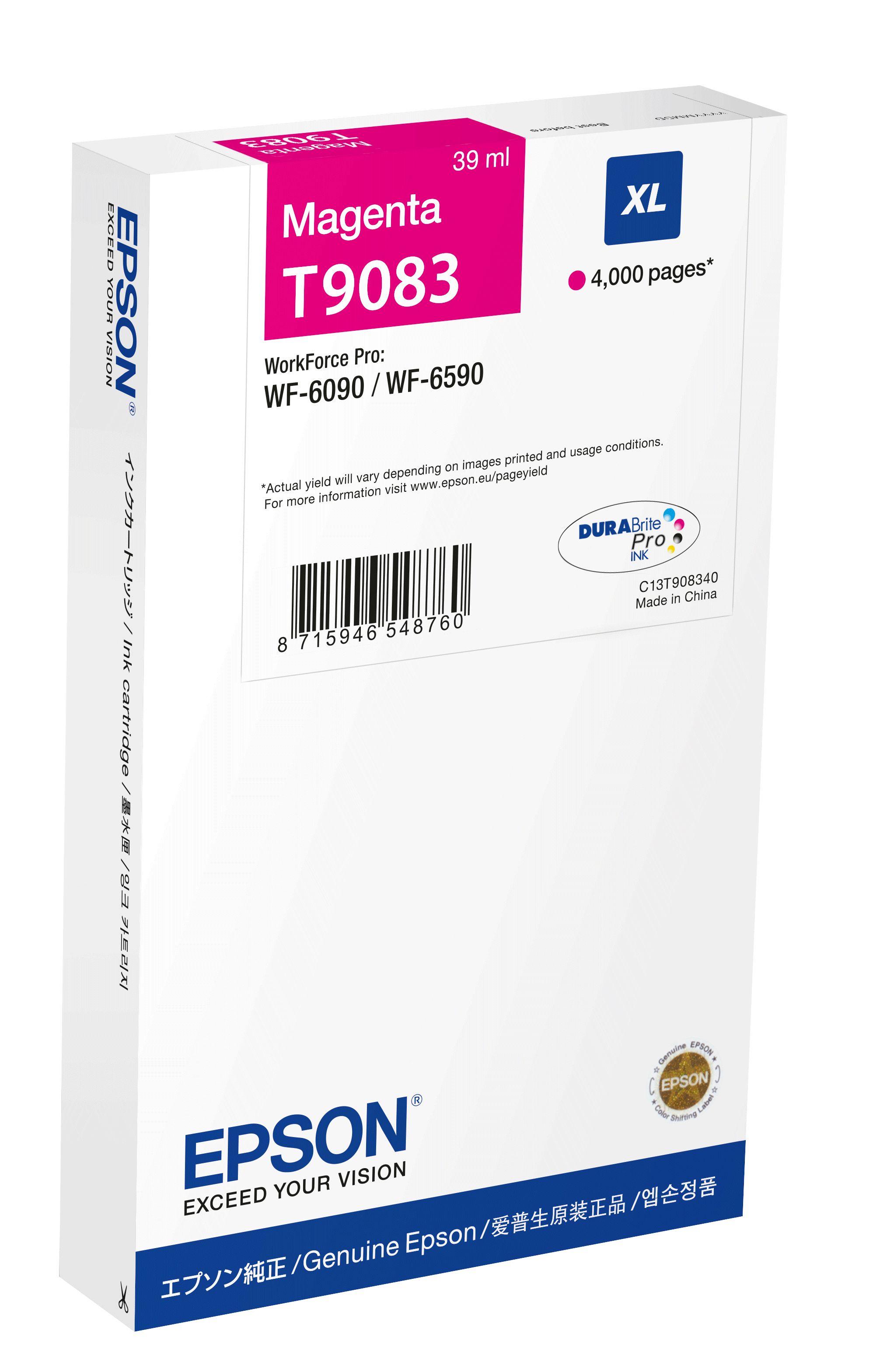 Image of Epson C13T90834N cartuccia Inkjet 1 pz Originale Resa elevata (XL) Magenta 074