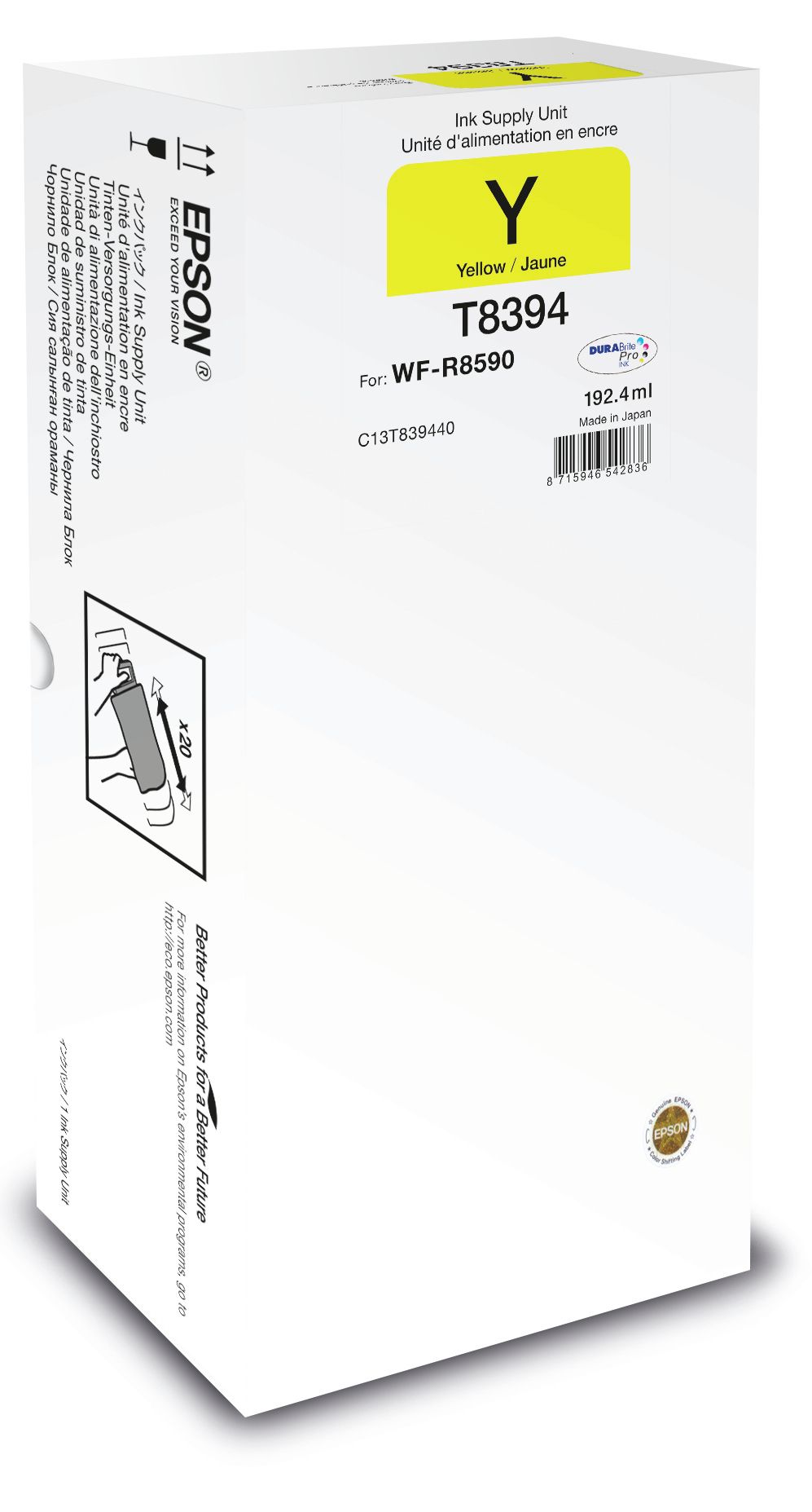 Image of Epson C13T83944N cartuccia Inkjet 1 pz Originale Resa elevata (XL) Giallo 074